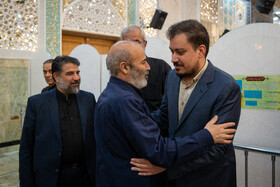 سردار فلاحزاده، جانشین فرمانده سپاه قدس در مراسم اربعین شهادت حسین امیرعبداللهیان