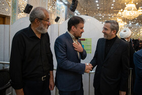 پدر و فرزند حسین امیرعبداللهیان و علی باقری، سرپرست وزارت خارجه در  مراسم اربعین شهادت حسین امیرعبداللهیان
