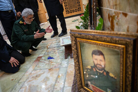سردار قاآنی، فرمانده سپاه قدس و در مراسم اربعین شهادت حسین امیرعبداللهیان