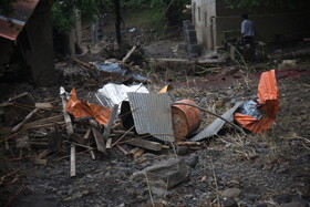 آثار به جا مانده از مناطق سیل زده در سوادکوه