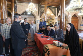 حضور سید حامد عاملی استاندار اردبیل در انتخابات چهاردهمین دوره ریاست‌ جمهوری در اردبیل