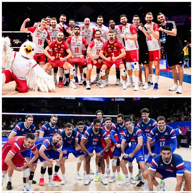 پاسخ والیبالیستهای فرانسوی به کری جالب لهستانیها + عکس