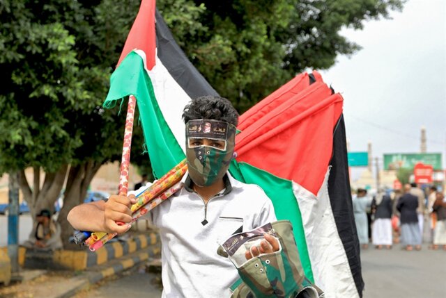 تظاهرات در صنعا در حمایت از فلسطین صنعا حرف آخر را در میدان میزند