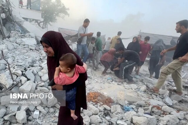 بمباران منطقه امن در غزه