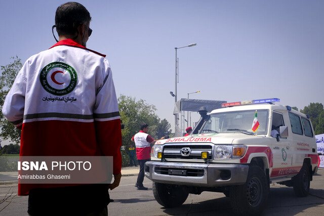 عکس آرشیوی است آماده باش ۱۷۳۹ پایگاه جادهای هلال احمر برای اربعین ۱۴۰۳