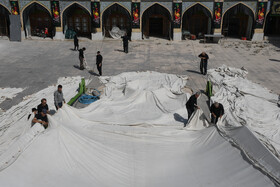 آیین برافراشتن خیمه هارونیه در اصفهان