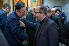 سپهر خلجی در مراسم ختم مرحوم سید جواد حجازی