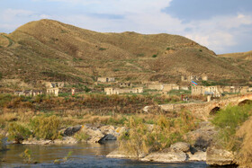 نمایی از مرز ایران با کشور آذربایجان در کرانه رود ارس