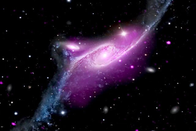 دگرگونیهای کیهانی در برخورد کهکشانی