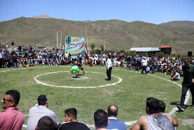 مسابقات سنتی کشتی لوچو در روستای کوهستانی چرات سوادکوه