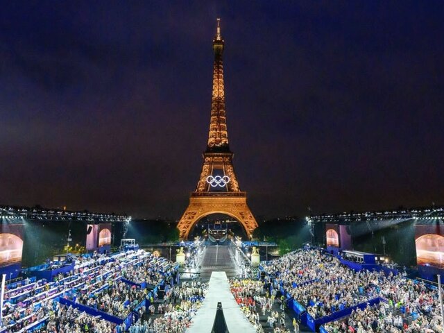 المپیک ۲۰۲۴ پاریس در هوای بارانی افتتاح شد + تصاویر