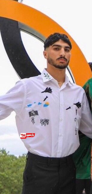 عکس/ پیراهن اعضای کاروان المپیک فلسطین که باعث جلب توجه رسانه‌ها شده است!