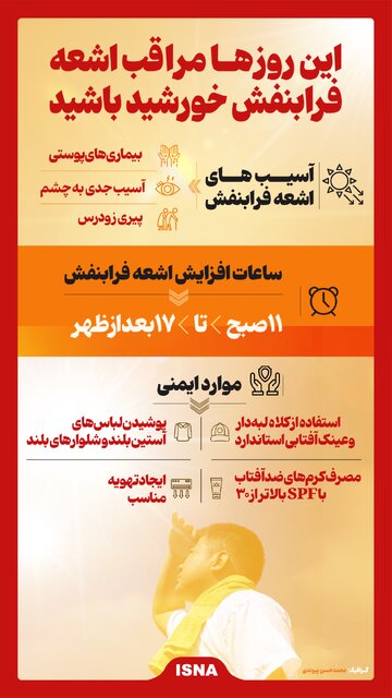 اینفوگرافیک/ اینروزها مراقب اشعه فرابنفش خورشید باشید!