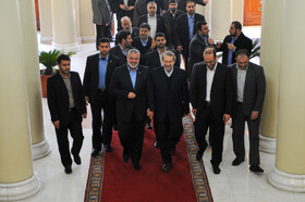 دیدار علی لاریجانی رئیس وقت مجلس شورای اسلامی با نخست وزیر دولت فلسطین