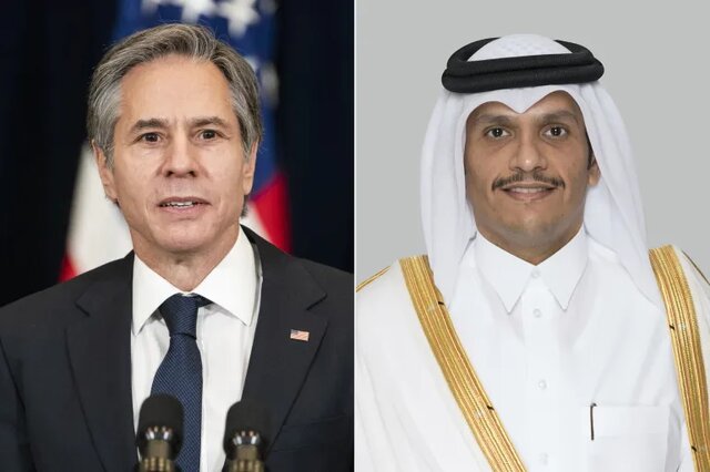 گفتوگوی تلفنی وزیران خارجه آمریکا و قطر  گفتوگوی تلفنی وزیران خارجه آمریکا و قطر