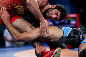 المپیک ۲۰۲۴ پاریس؛ مبارزه حسن یزدانی در وزن ۸۶ کیلوگرم کشتی آزاد ایران مقابل دارن کوروگلیف از یونان