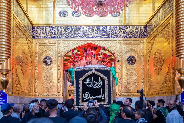 مراسم تشیع نمادین امام حسن (ع) در کربلا