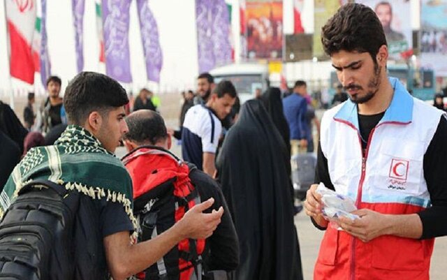 هیچ گزارشی مبنی بر بیماری واگیردار در بین زائران دریافت نشده است/ ادامه خدمات هلال احمر تا ۹ شهریور