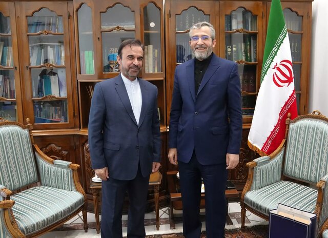 دیدار باقری با آزادگان دستگاه دیپلماسی باقری: دیپلمات تراز کسی است که برای تامین منافع ملی حاضر به از خودگذشتگی باشد