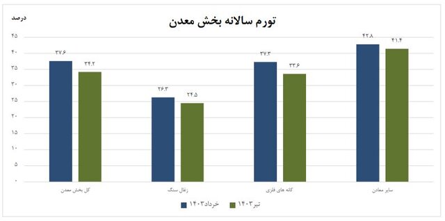 تورم تولیدکننده معدن اعلام شد