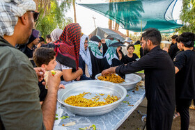 زائران حسینی در مسیر کربلا