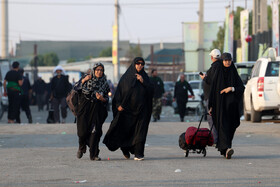 بازگشت زائران اربعین حسینی از مرزشلمچه