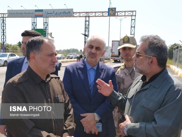 بازدید بازرس کل گیلان از زیرساخت های اقتصادی و مرزی آستارا