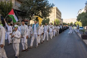 تشرف زائران پیاده شهرستان فیروز آباد به حرم احمدبن موسی الکاظم (ع) در شیراز  