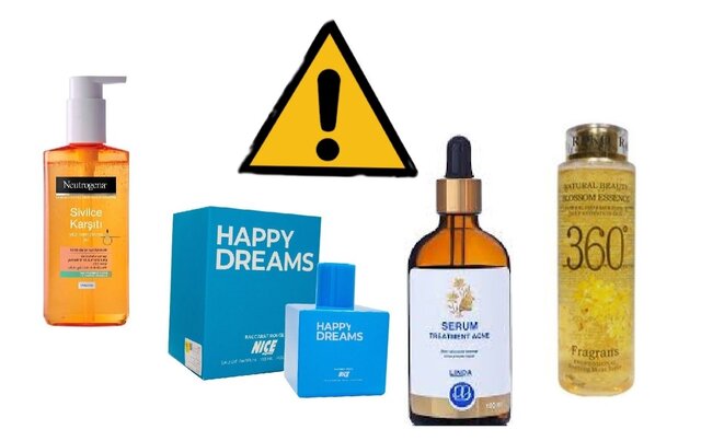 عکس دریافتی از سازمان غذا و دارو. اعلام اسامی فرآوردههای آرایشی غیرمجاز