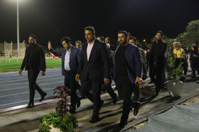 احمد دنیامالی، وزیر ورزش و جوانان در مراسم پایانی بیست و هشتمین دوره مسابقات دوومیدانی قهرمانی کشور