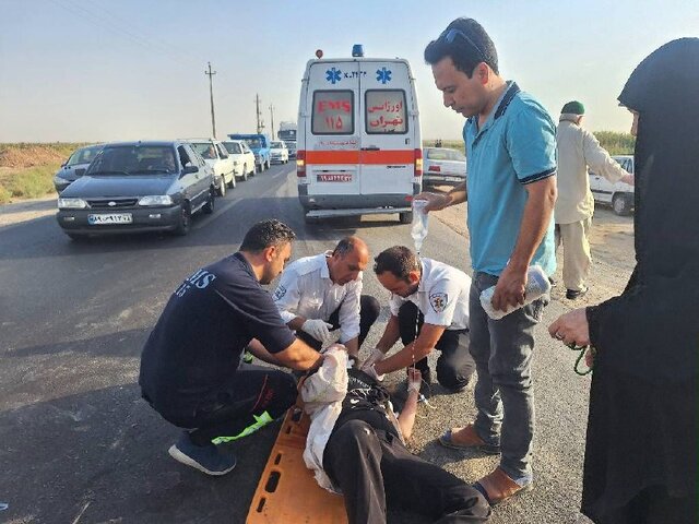 ۴ کشته و ۶ زخمی در تصادف چند خودرو در جاده چرمشهر