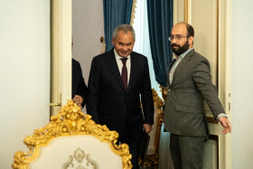 سرگئی شویگو، دبیر شورای امنیت ملی روسیه در دیدار با علیاکبر احمدیان دبیر شورای امنیت ملی کشورمان