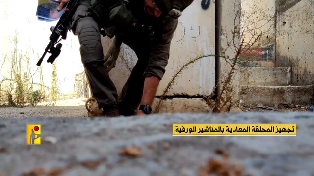 شکار پهپاد اشغالگران توسط مقاومت که اعلامیه‌هایی بر فراز جنوب لبنان پرتاب کرد