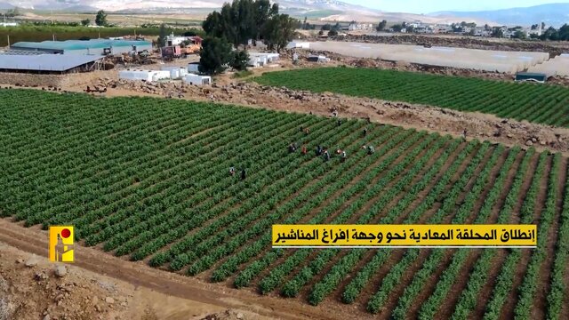 شکار پهپاد اشغالگران توسط مقاومت که اعلامیه‌هایی بر فراز جنوب لبنان پرتاب کرد