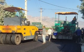 بهسازی و آسفالت معابر ۵۰ روستای شهرستان شیراز