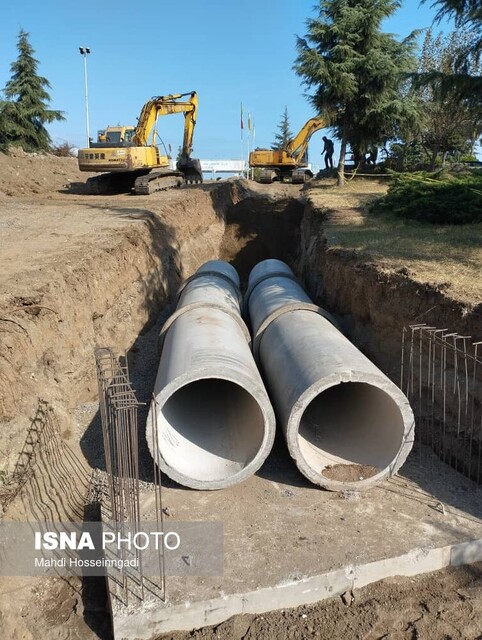 آغاز عملیات لولهگذاری پروژه سرریز اضطراری سیلاب شهری آستارا