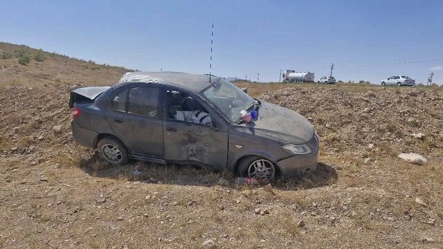 واژگونی خودرو در محور دامغان_ سمنان ۸ مصدوم در ۲ تصادف استان سمنان