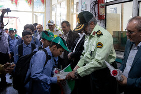 عباسعلی محمدیان، فرمانده انتظامی تهران بزرگ در آیین آغاز سال تحصیلی در مدرسه شاهد رهروان امام خمینی (ره)