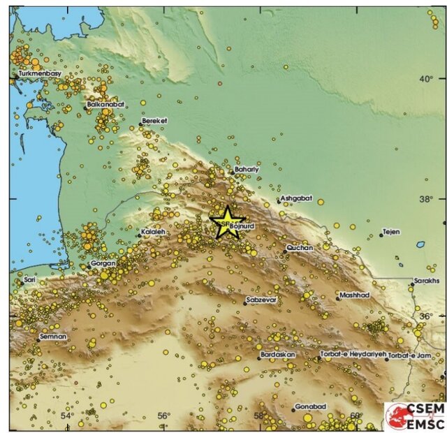 گسل "رباط قرهبیل" مسبب زلزلههای بجنورد استان خراسان شمالی