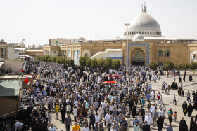 راهپیمایی نمازگزاران قمی در حمایت از جبهه مقاومت