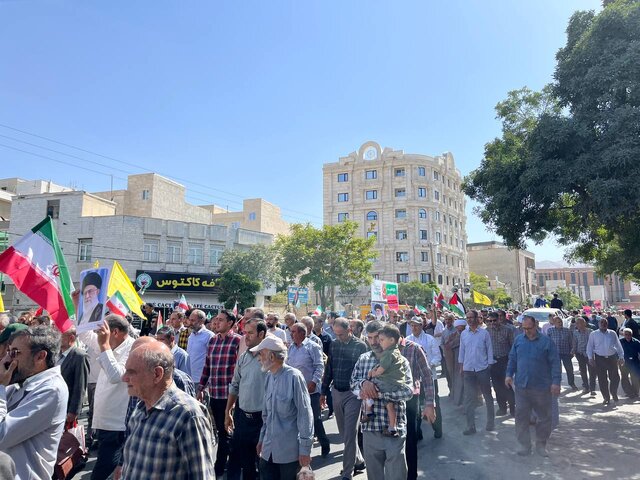 راهپیمایی مردم استان مرکزی در حمایت از محور مقاومت و حزبالله لبنان