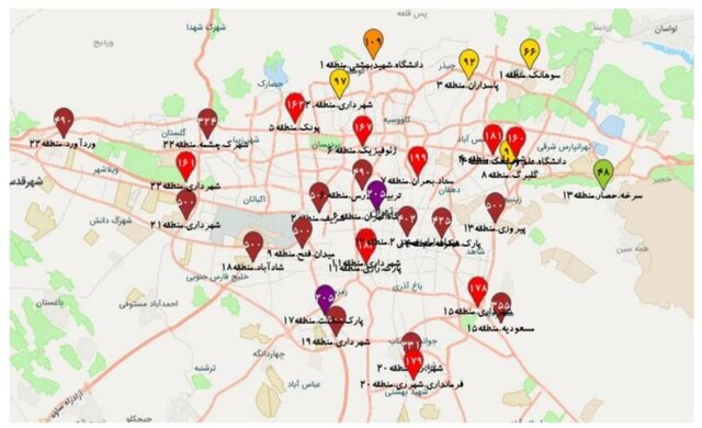 همسایگی تهران با کانون‌های گرد و غبار