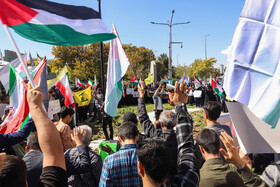 تجمع دانشجویان دانشگاه فردوسی مشهد در محکومیت جنایات رژیم صهیونیستی در لبنان 