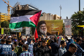 ویدیو/ طنین فریاد «مرگ بر اسرائیل» دانش‌آموزان تهرانی در میدان فلسطین