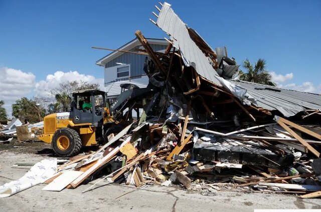 احتمال افزایش کُشتههای طوفانِ آمریکا به صدها تَن+عکس