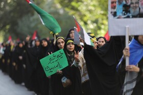  راهپیمایی 10هزار نفری حماسی دانشجویی در حمایت از رزمندگان مقاومت و عملیات وعده صادق ۲