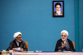 غلامحسین محسنی اژهای، رئیس قوه قضائیه در جلسه شورای عالی انقلاب فرهنگی
