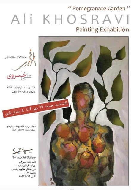 باغ اناری که روی دیوار رفته است