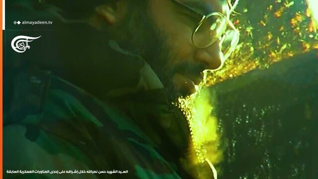 تصاویری از اشراف سید حسن نصرالله بر مانور موشکی حزبالله