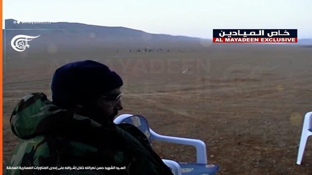 تصاویری از اشراف سید حسن نصرالله بر مانور موشکی حزبالله